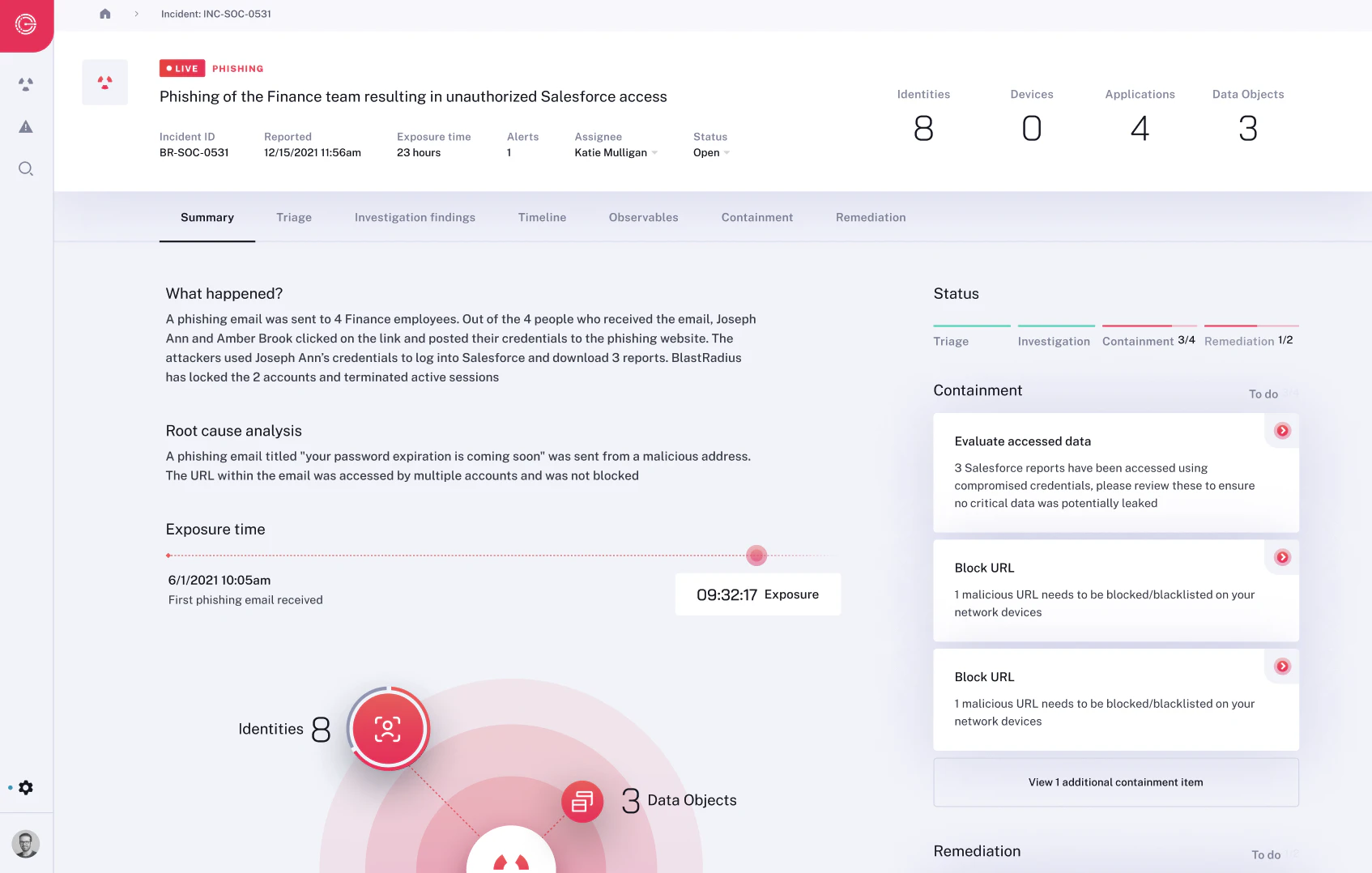 screenshot of Radiant Security